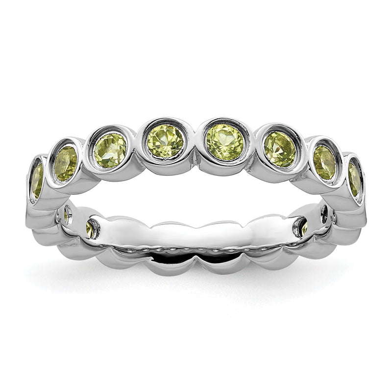 Sterlingsilber Stapelbar Expressions Peridot Ring