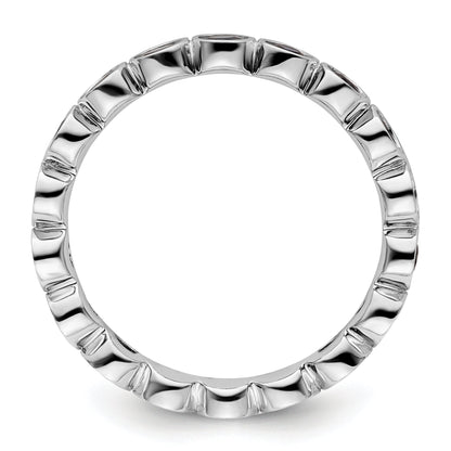 Sterlingsilber Stapelbar Expressions Erzeugt Saphir Ring