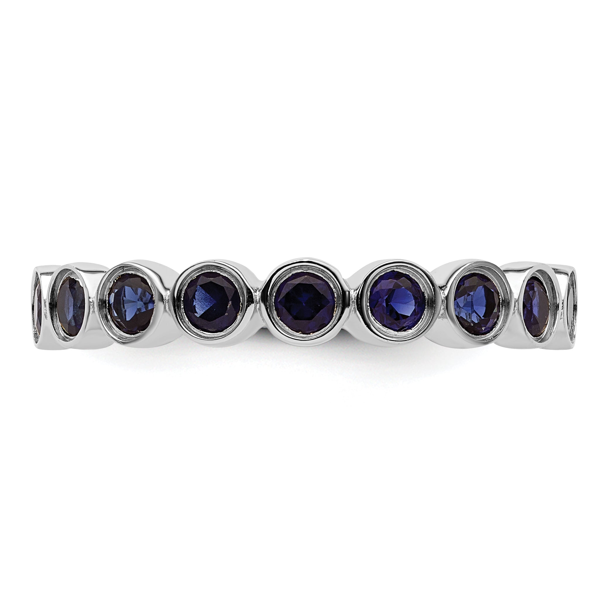 Sterlingsilber Stapelbar Expressions Erzeugt Saphir Ring