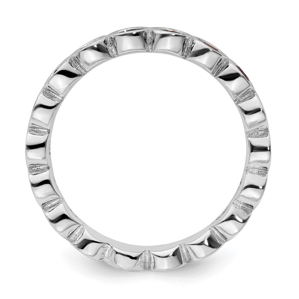 Sterlingsilber Stapelbar Expressions Rosa Turmalin Ring