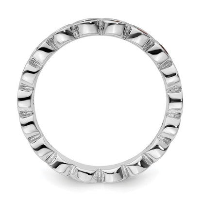 Sterlingsilber Stapelbar Expressions Rosa Turmalin Ring