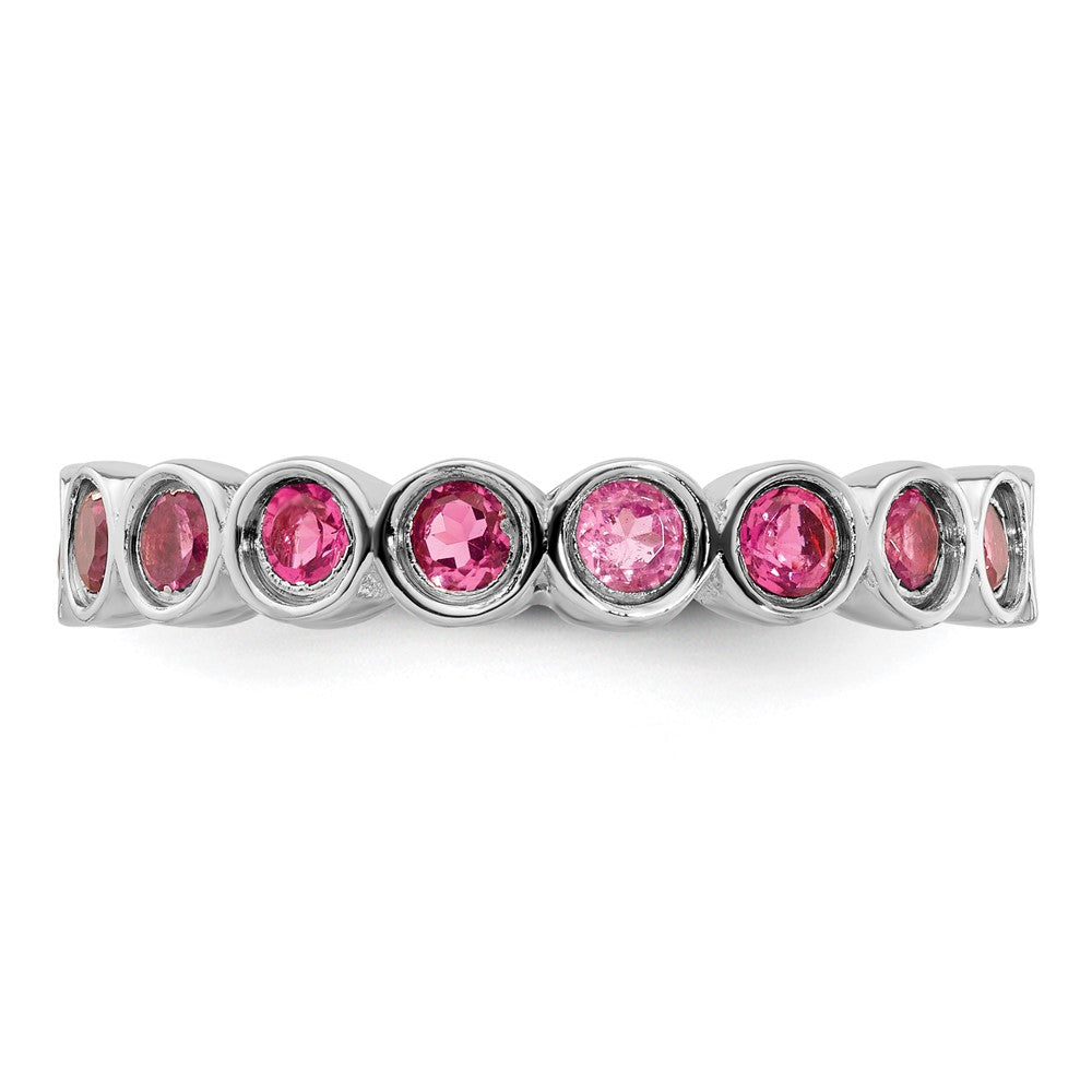Sterlingsilber Stapelbar Expressions Rosa Turmalin Ring