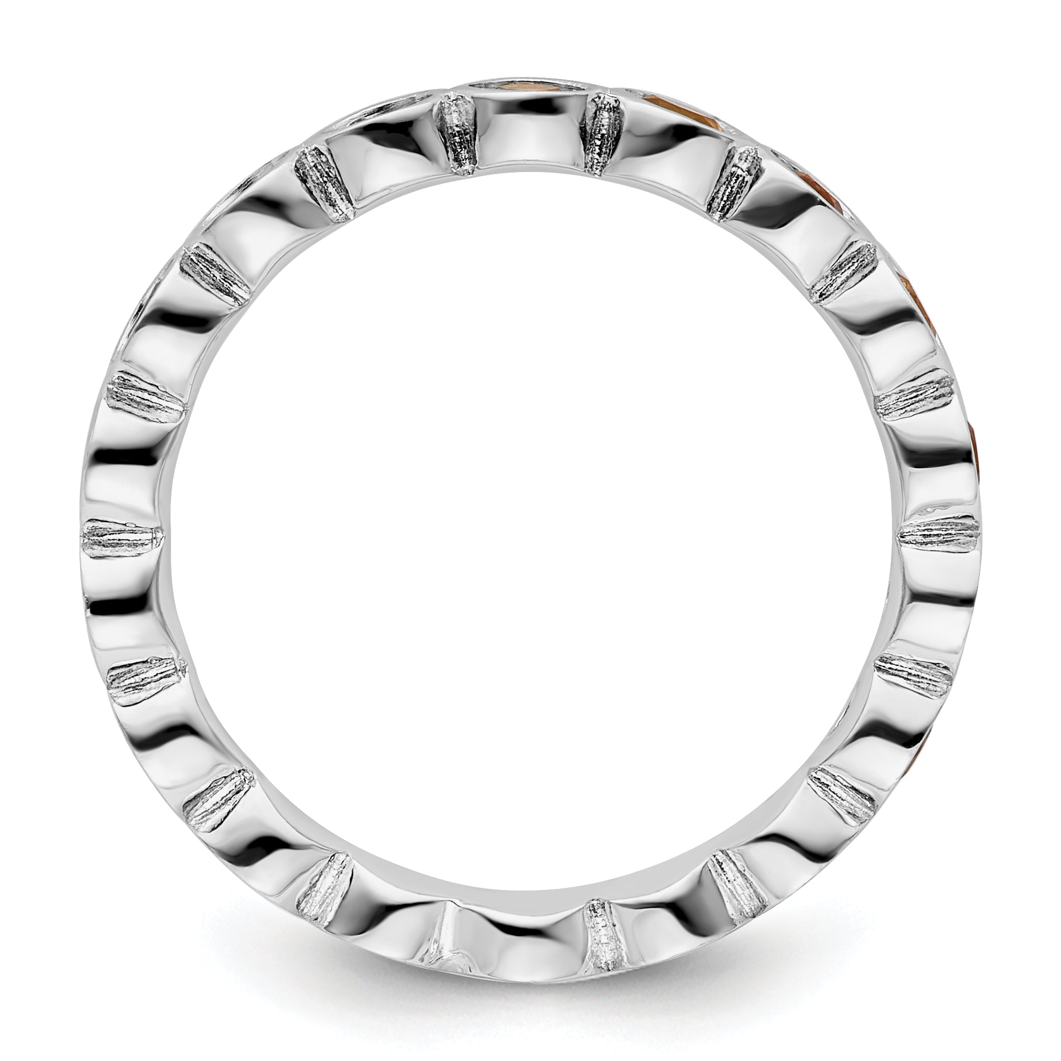 Sterlingsilber Stapelbar Expressions Citrin Ring
