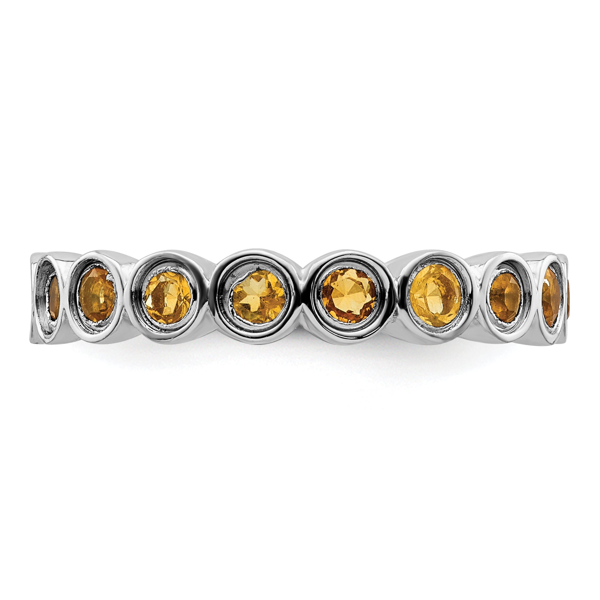 Sterlingsilber Stapelbar Expressions Citrin Ring