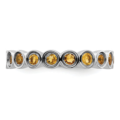Sterlingsilber Stapelbar Expressions Citrin Ring