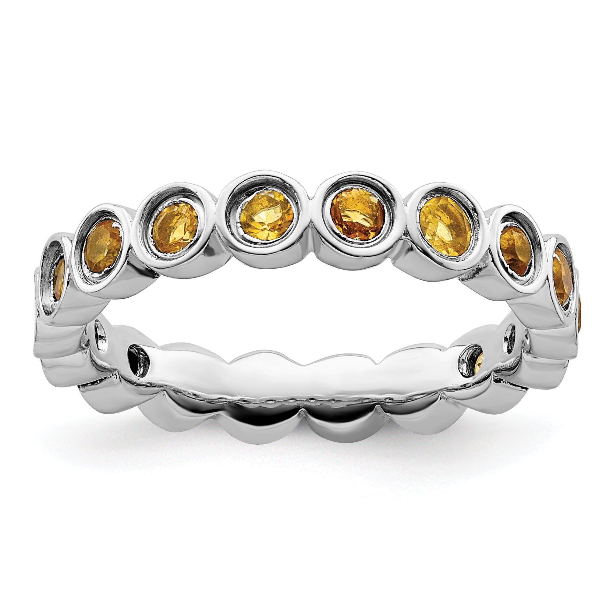 Sterlingsilber Stapelbar Expressions Citrin Ring