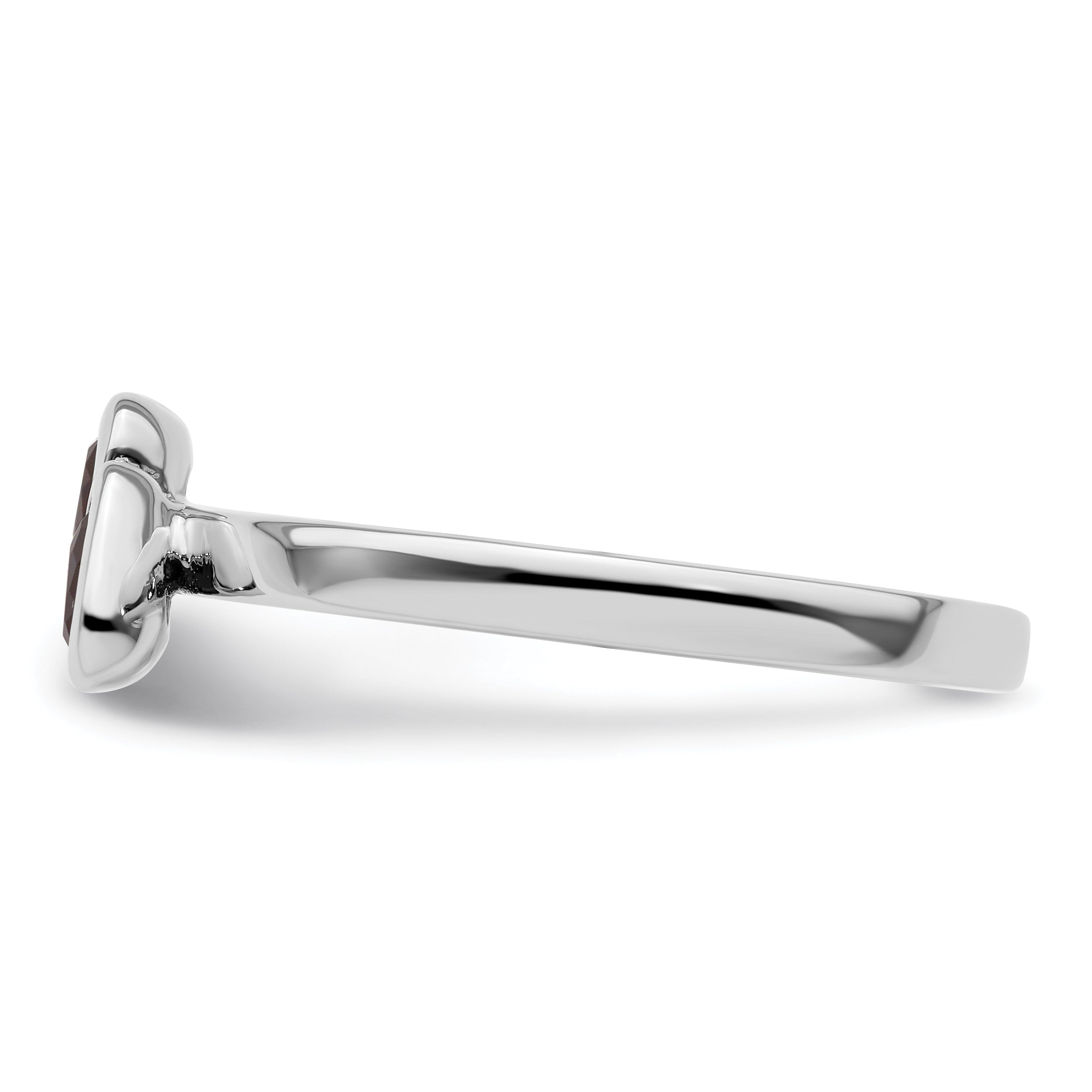 Sterlingsilber Stapelbar Expressions Granat Doppelt Herz Ring