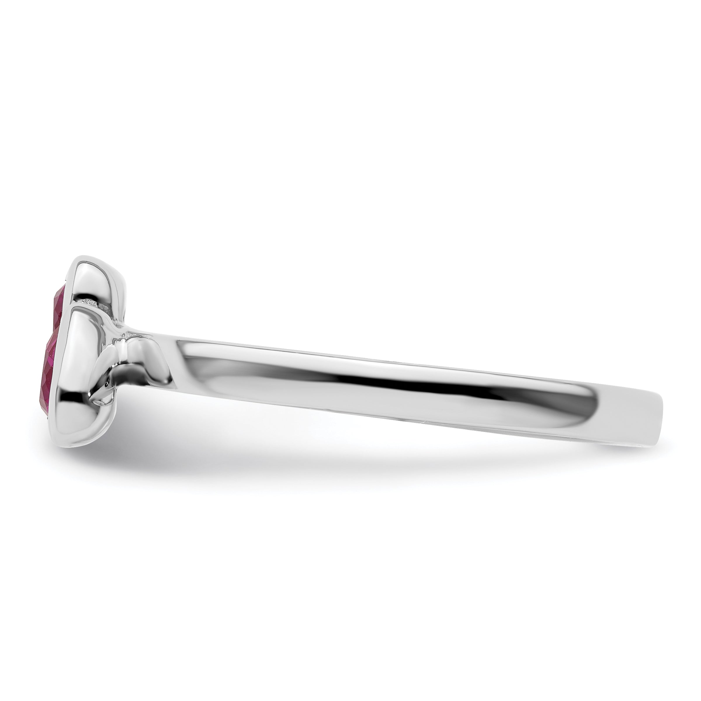 Sterlingsilber Stapelbar Expressions Cr. Rubin Doppelt Herz Ring