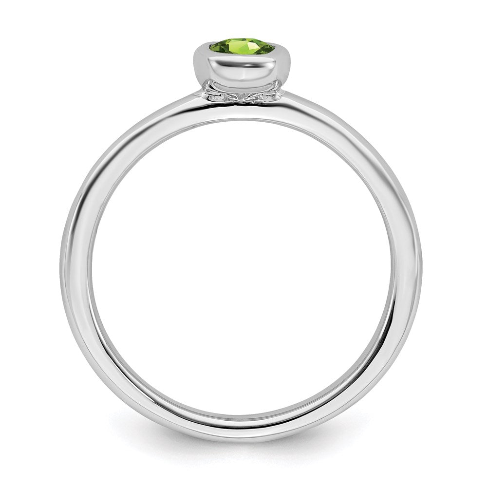 Sterlingsilber Stapelbar Expressions Oval Peridot Ring