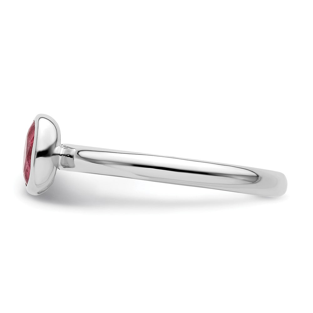 Sterlingsilber Stapelbar Expressions Oval Rosa Turmalin Ring