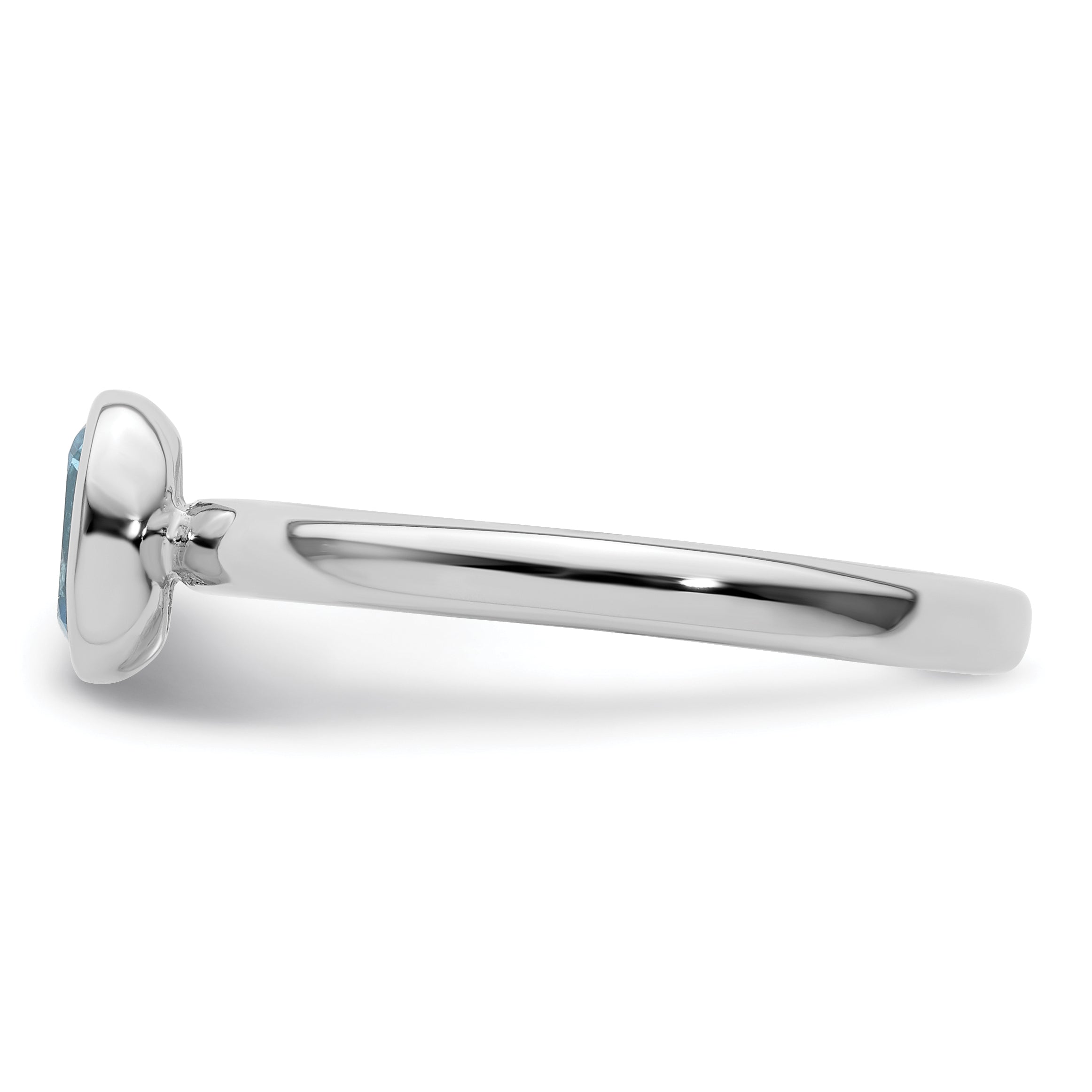 Sterlingsilber Stapelbar Expressions Oval Blautopas Ring