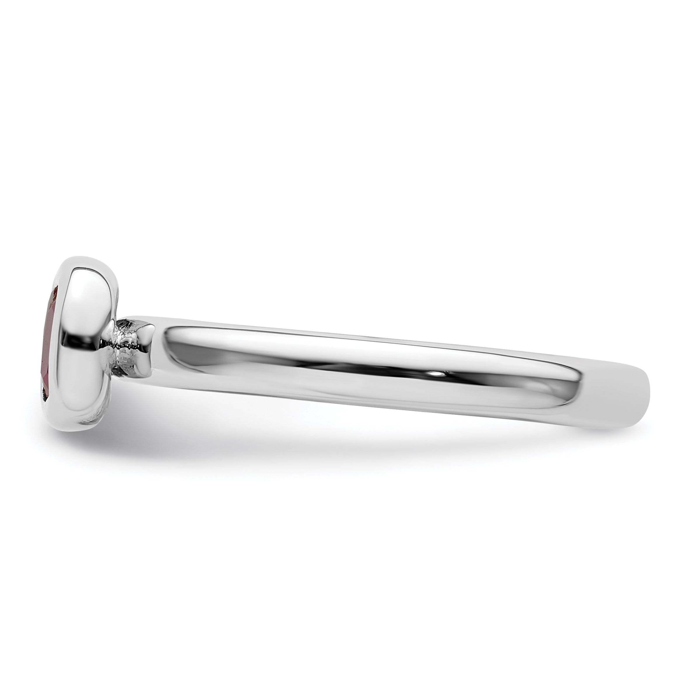 Sterlingsilber Stapelbar Expressions Kissen Schliff Erzeugt Rubin Ring