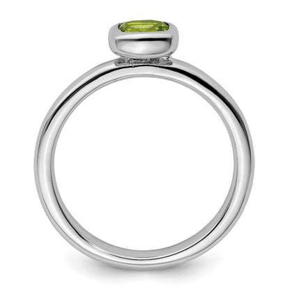 Sterlingsilber Stapelbar Expressions Kissen Schliff Peridot Ring