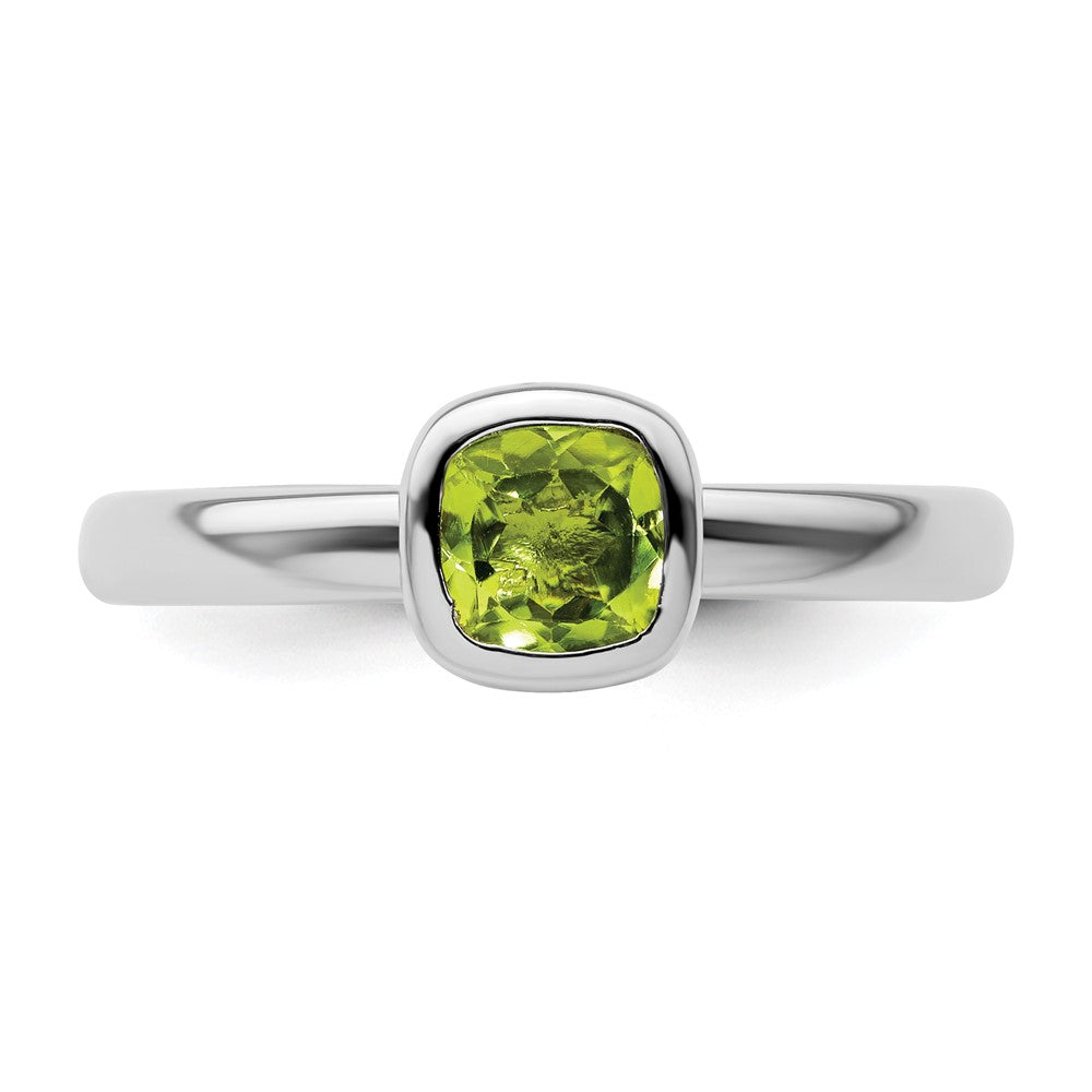 Sterlingsilber Stapelbar Expressions Kissen Schliff Peridot Ring