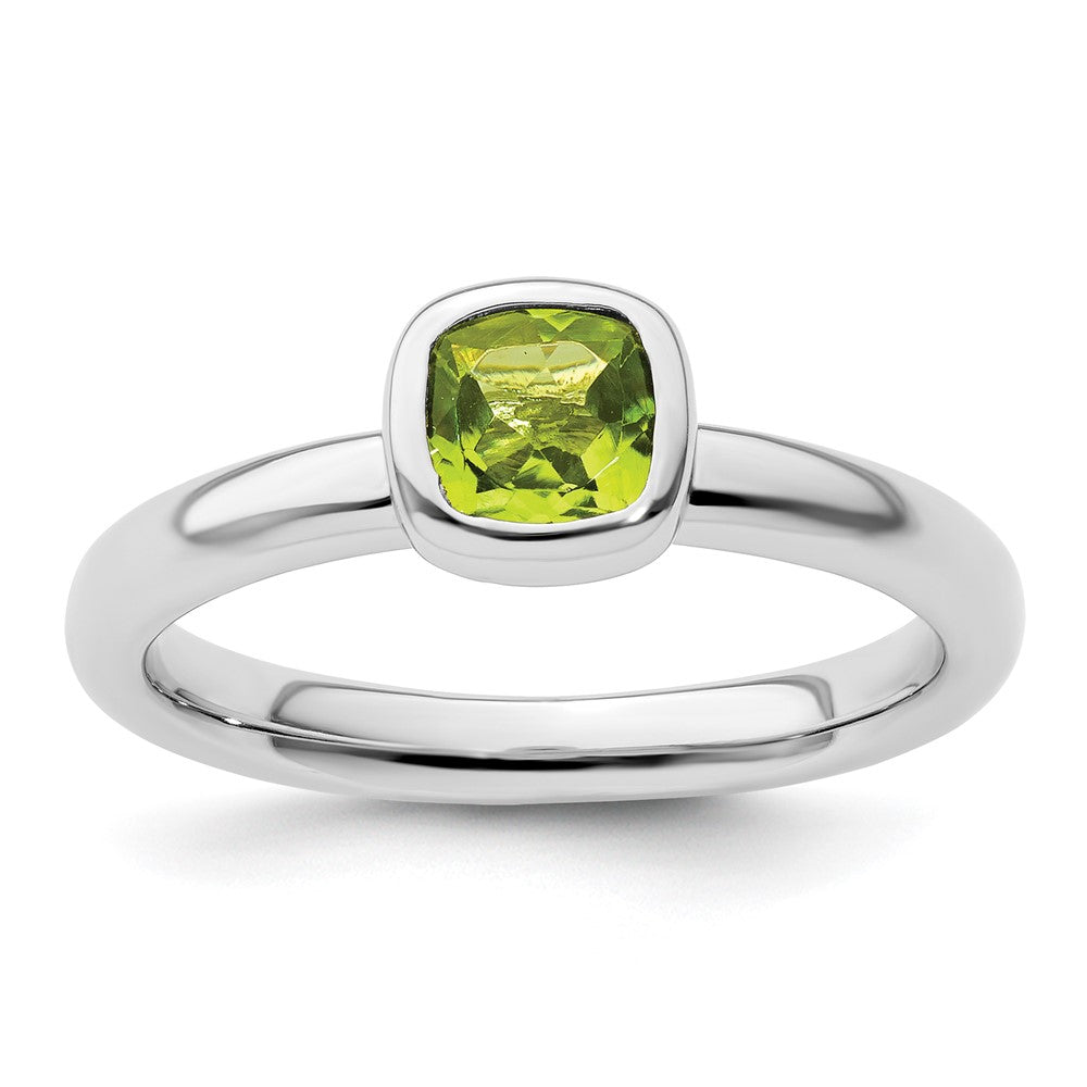 Sterlingsilber Stapelbar Expressions Kissen Schliff Peridot Ring