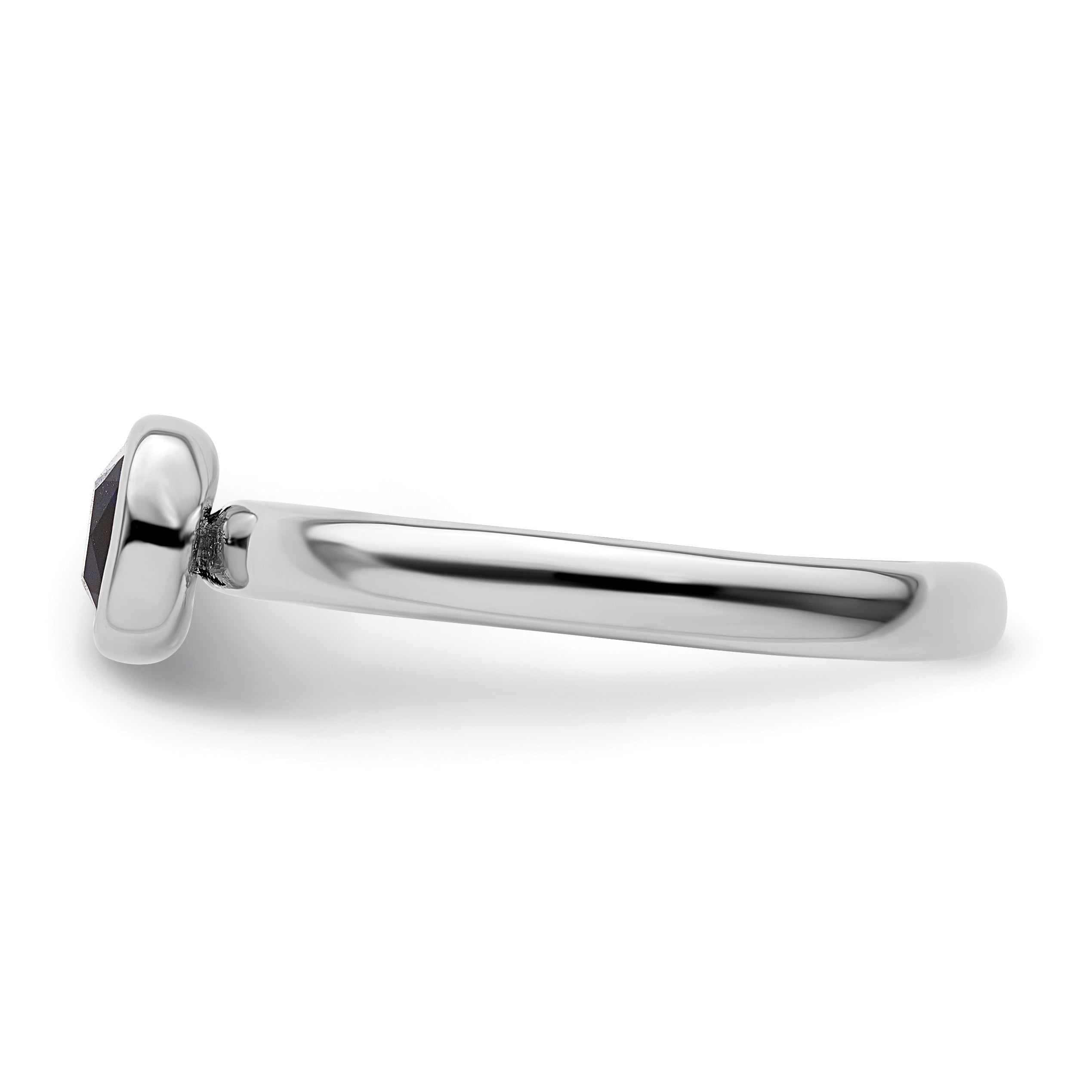 Sterlingsilber Stapelbar Expressions Kissen Schliff Cr. Saphir Ring