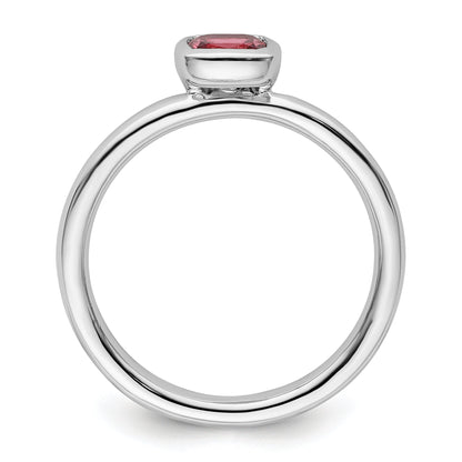 Sterlingsilber Ss Stapelbar Expressions Kissen Schliff Rosa Turmalin Ring