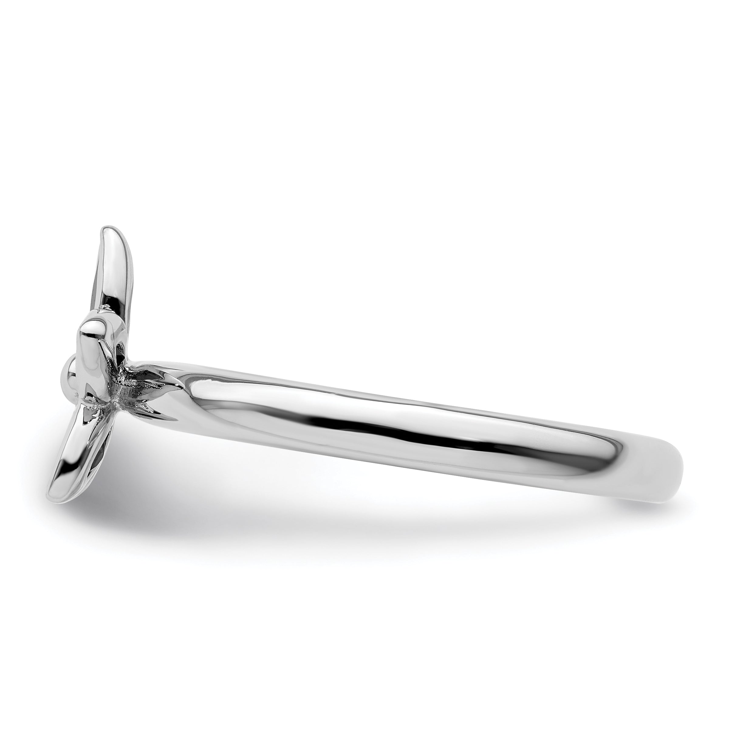 Sterlingsilber Stapelbar Expressions Granat Blume Ring