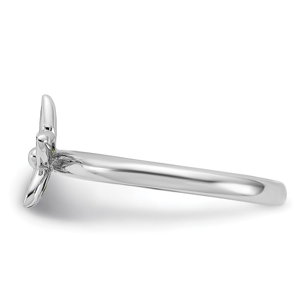 Sterlingsilber Stapelbar Expressions Peridot Blume Ring
