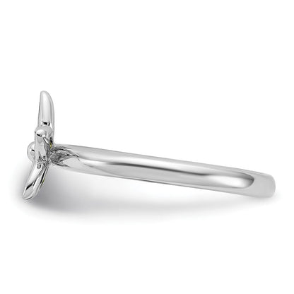 Sterlingsilber Stapelbar Expressions Peridot Blume Ring