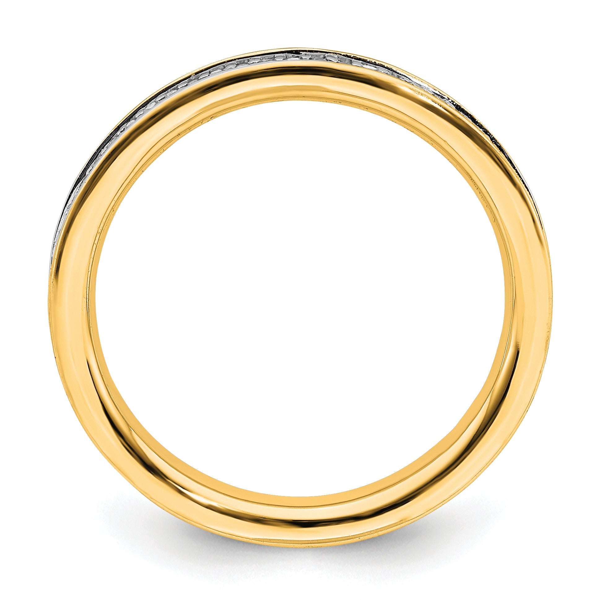 Sterlingsilber Stapelbar Expressions & Diamanten Vergoldet Ring