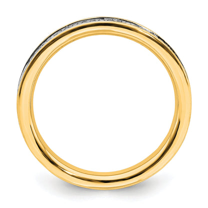 Sterlingsilber Stapelbar Expressions & Diamanten Vergoldet Ring