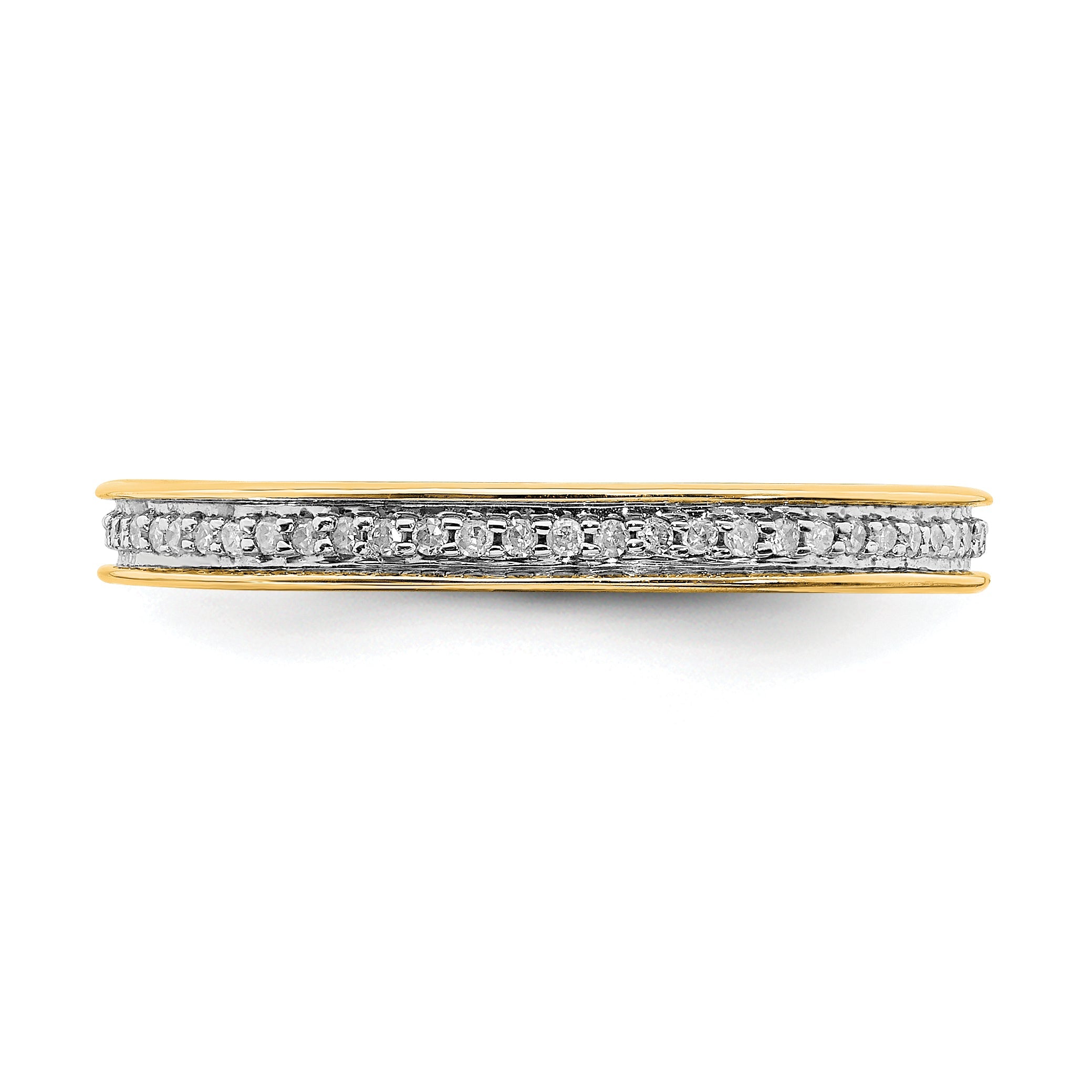 Sterlingsilber Stapelbar Expressions & Diamanten Vergoldet Ring