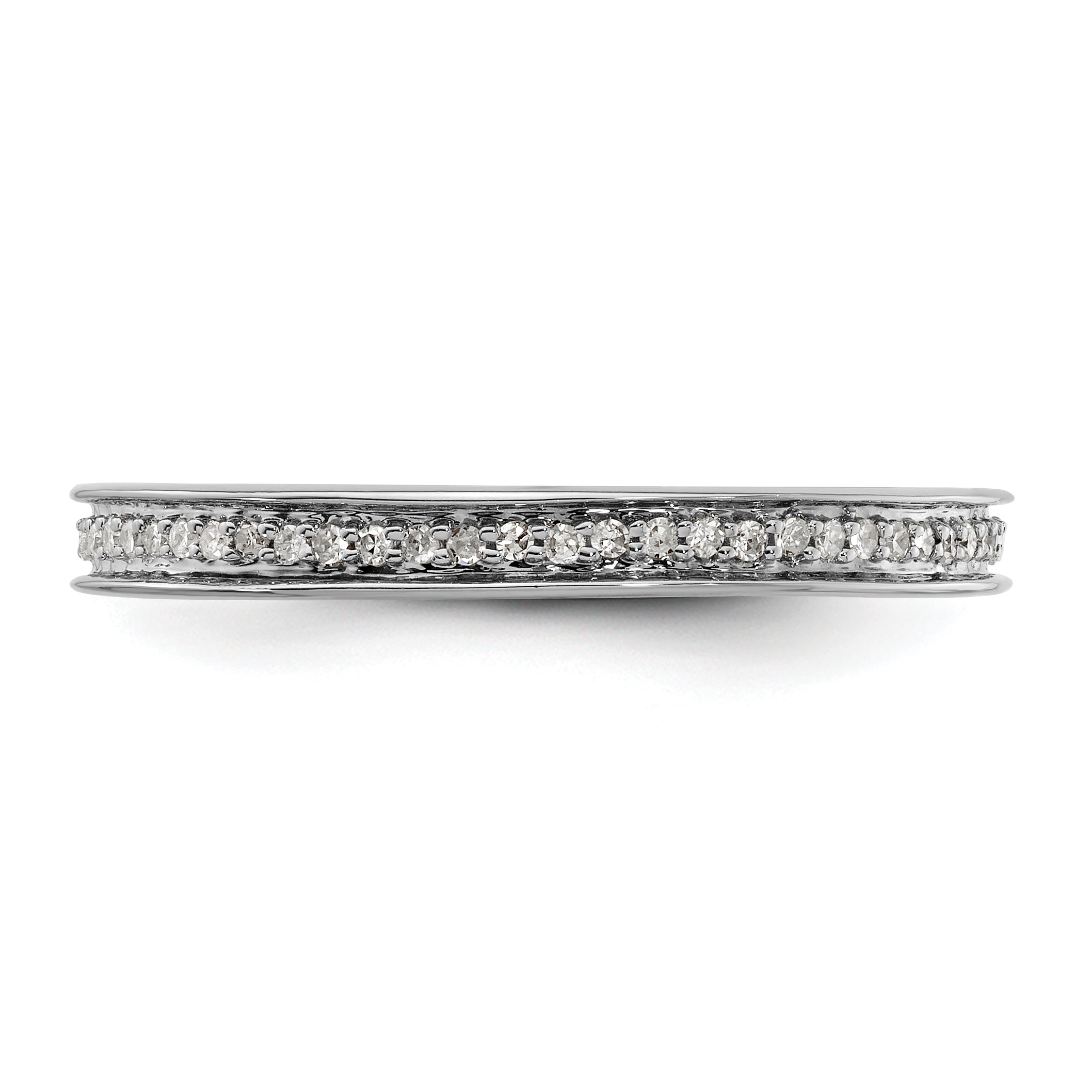 Sterlingsilber Stapelbar Expressions & Diamanten Poliert Ring