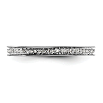 Sterlingsilber Stapelbar Expressions & Diamanten Poliert Ring
