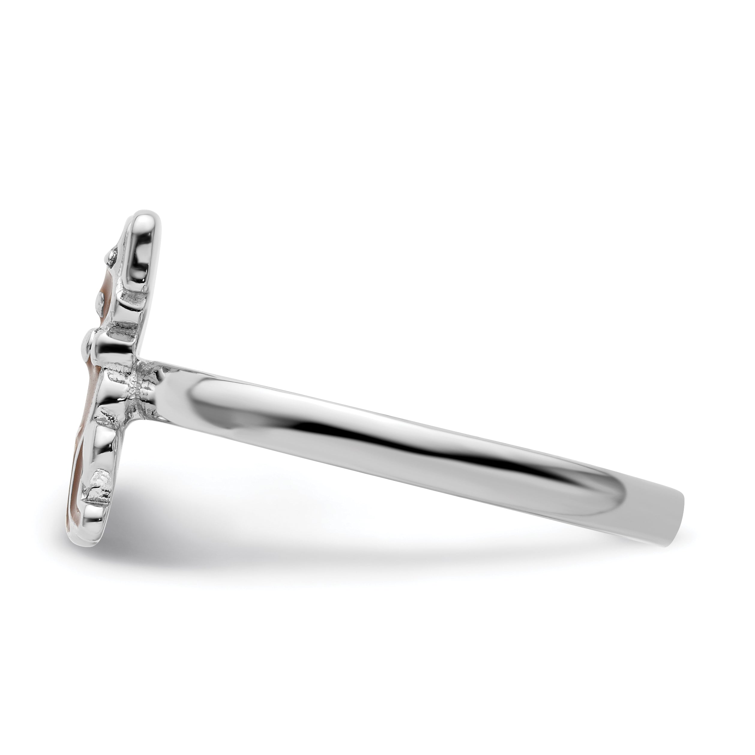 Sterlingsilber Stapelbar Expressions Braun Emailliert Hund Ring