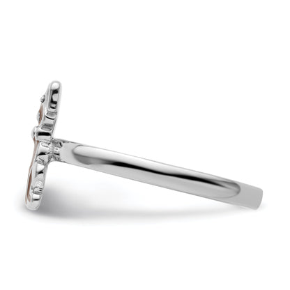 Sterlingsilber Stapelbar Expressions Braun Emailliert Hund Ring