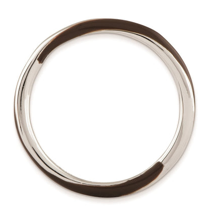 Sterlingsilber Stapelbar Expressions Gedreht Braun Emailliert Ring