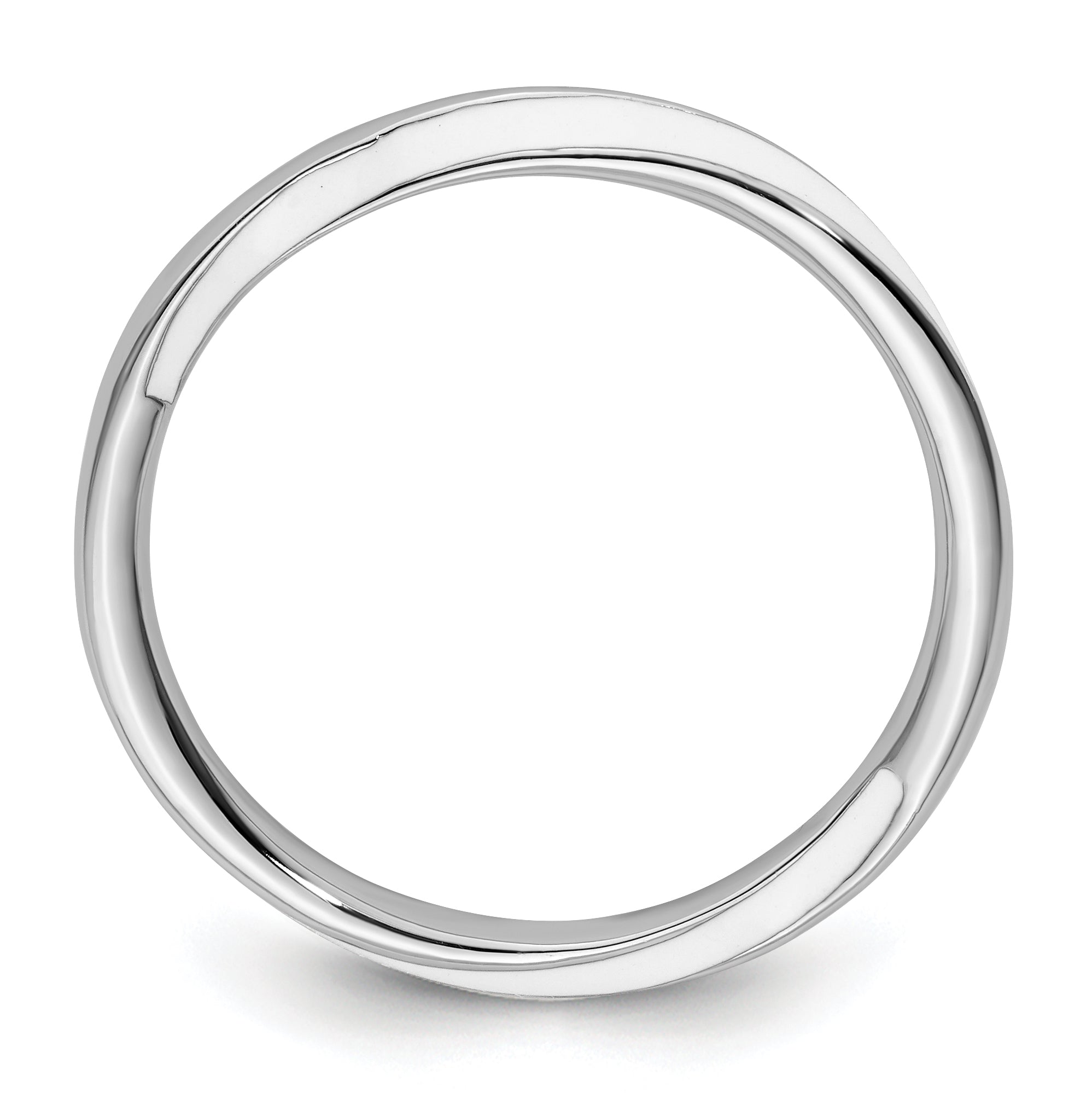 Sterlingsilber Stapelbar Expressions Gedreht Weiß Emailliert Ring