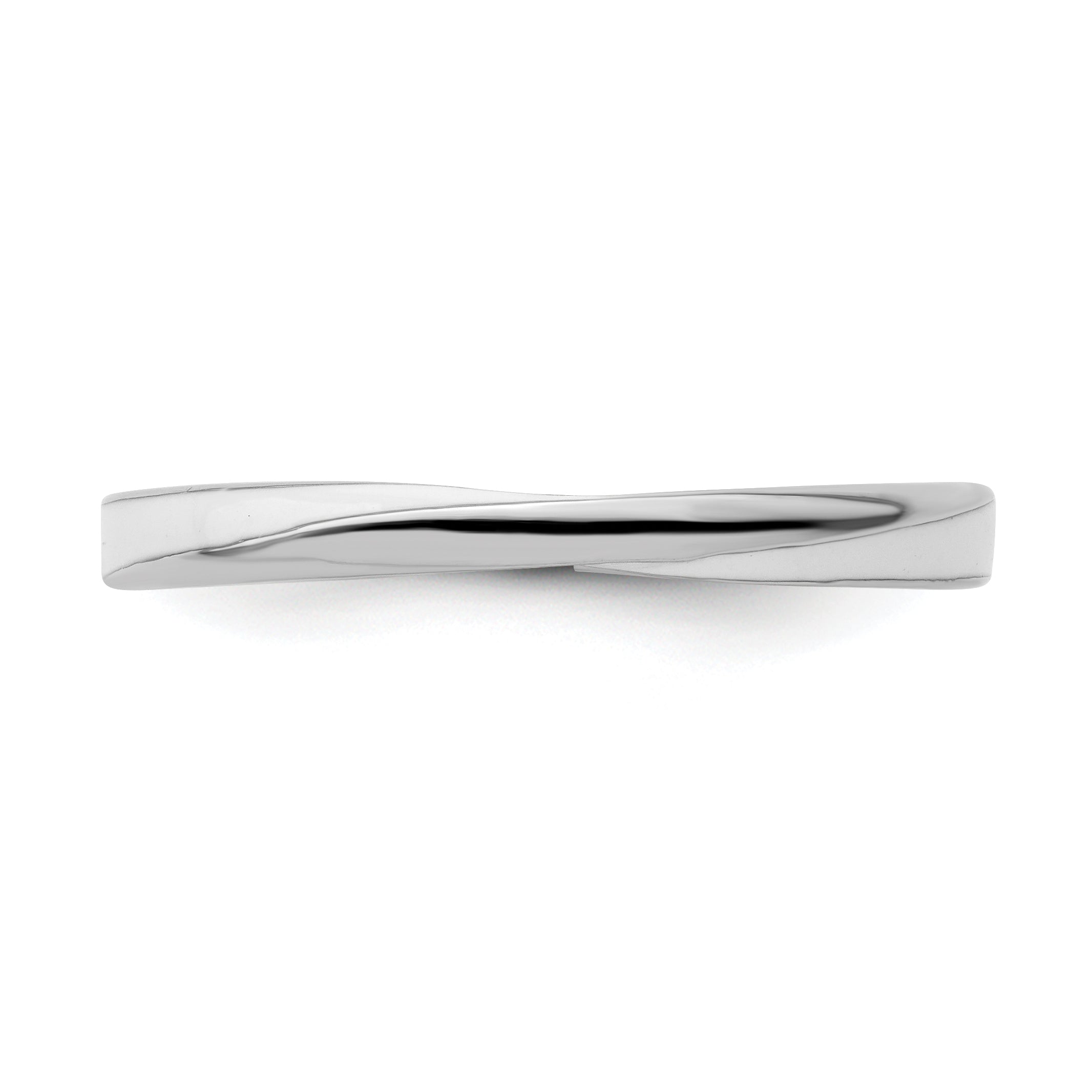 Sterlingsilber Stapelbar Expressions Gedreht Weiß Emailliert Ring