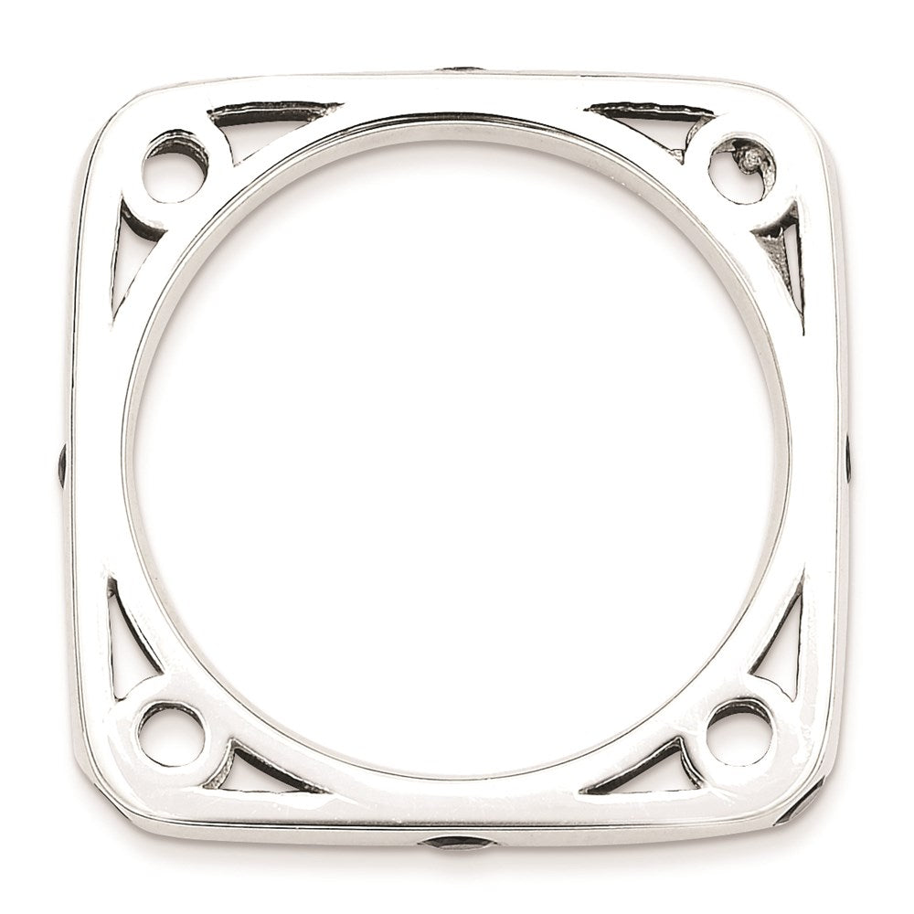 Sterlingsilber Stapelbar Expressions Poliert Erzeugt Saphir Quadratisch Ring (size 9 Nur)