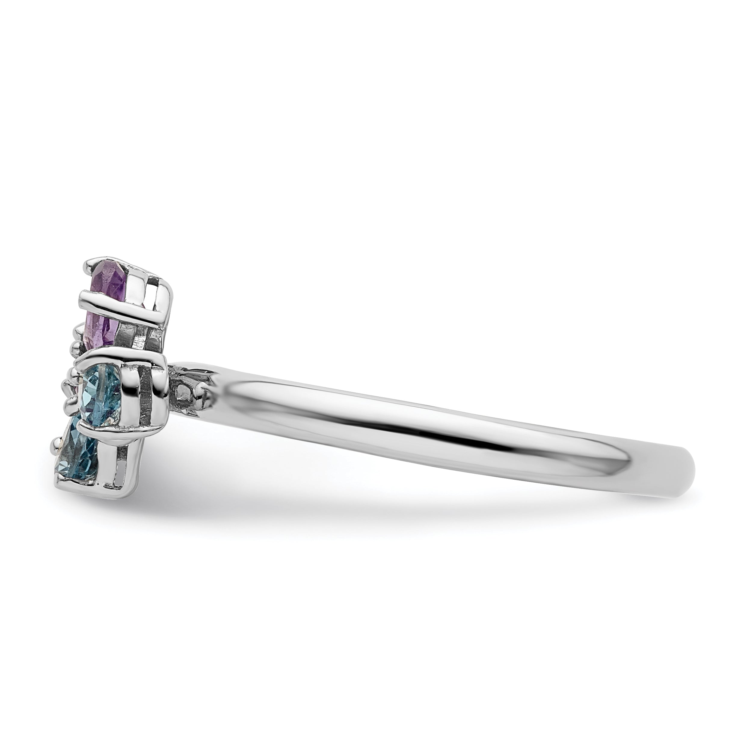 Sterlingsilber Stapelbar Expressions Poliert Bt & Am Schmetterling Ring