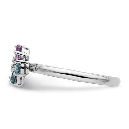 Sterlingsilber Stapelbar Expressions Poliert Bt & Am Schmetterling Ring