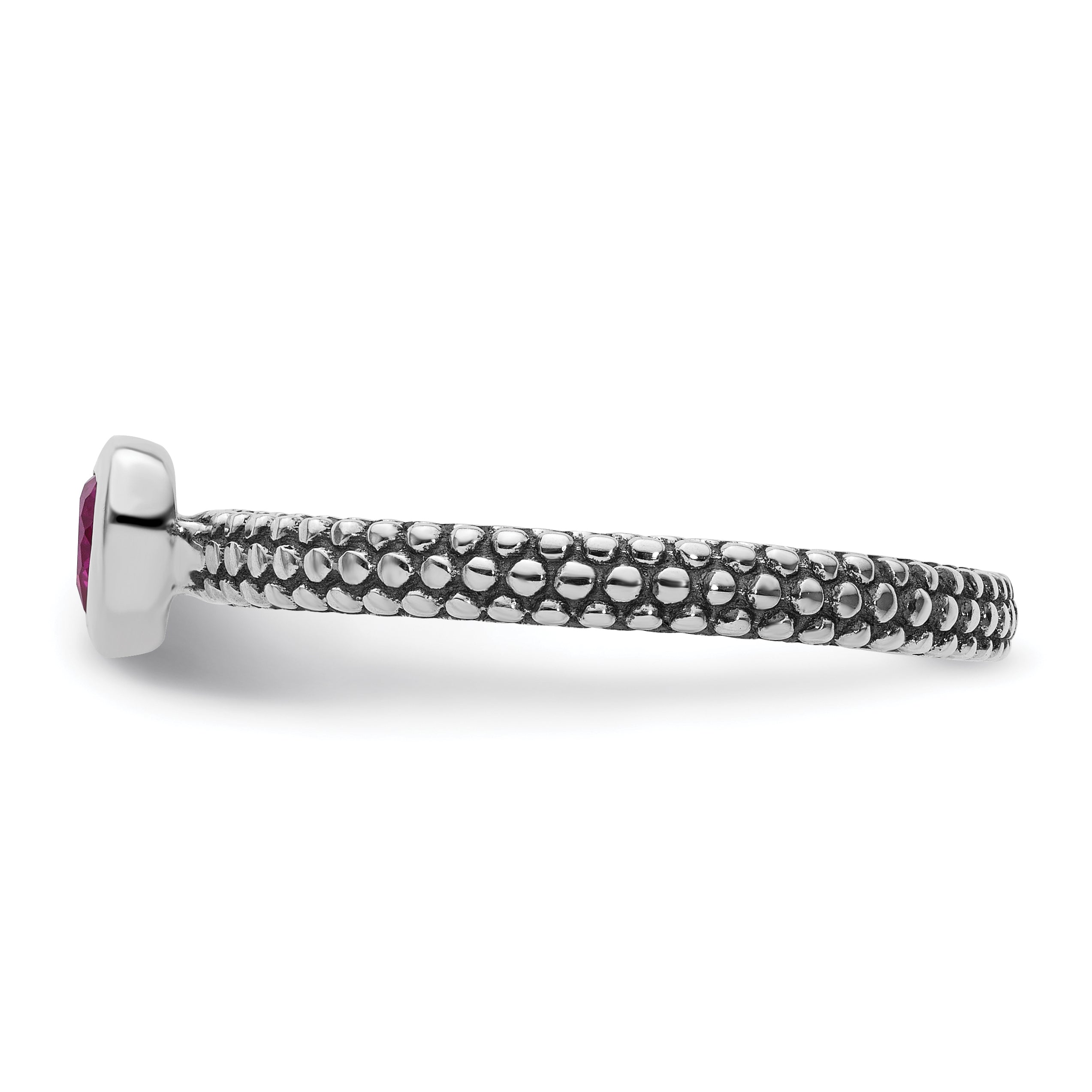 Sterlingsilber Stapelbar Expressions Poliert Cr.r Herz Ring
