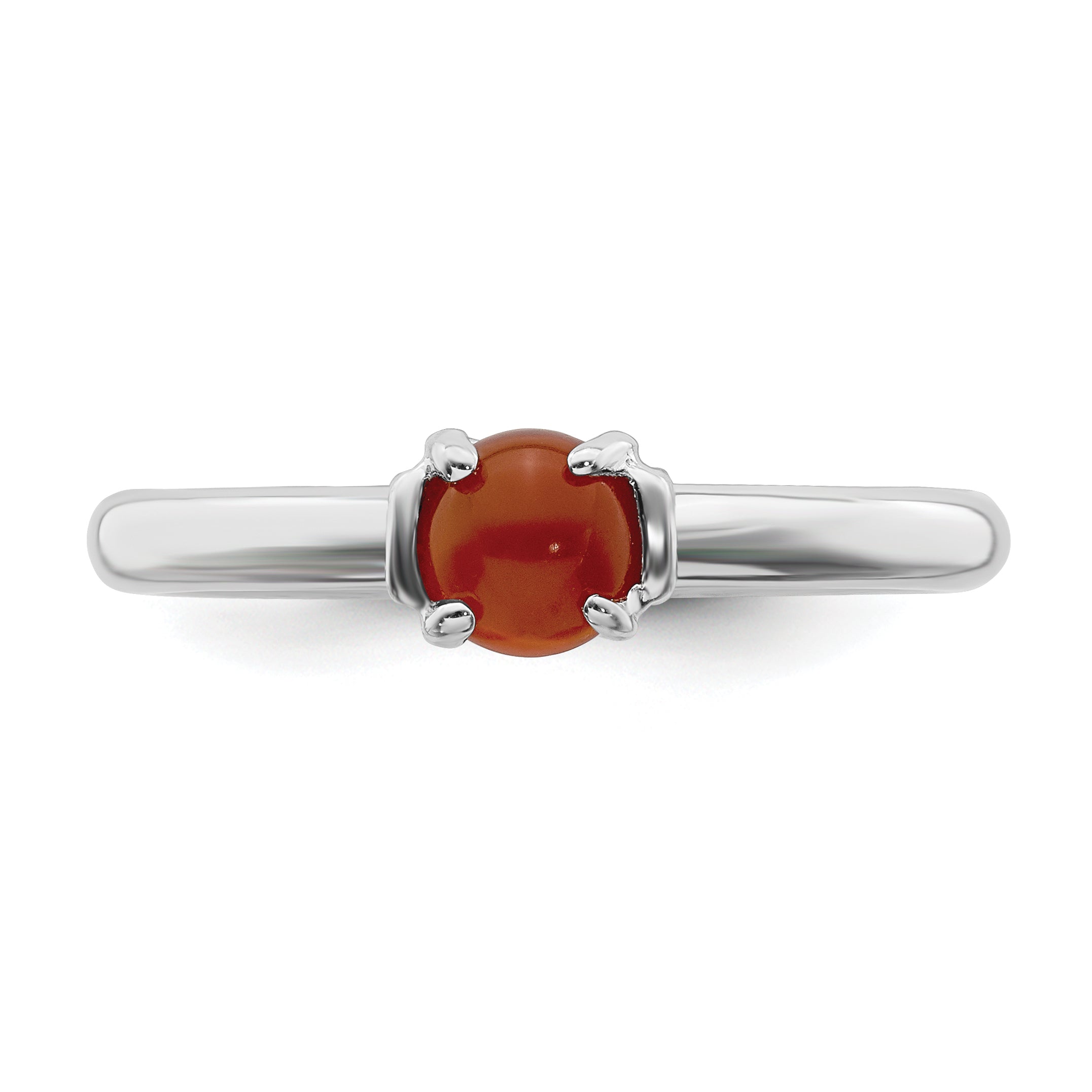Sterlingsilber Stapelbar Expressions Poliert Rot Achat Ring