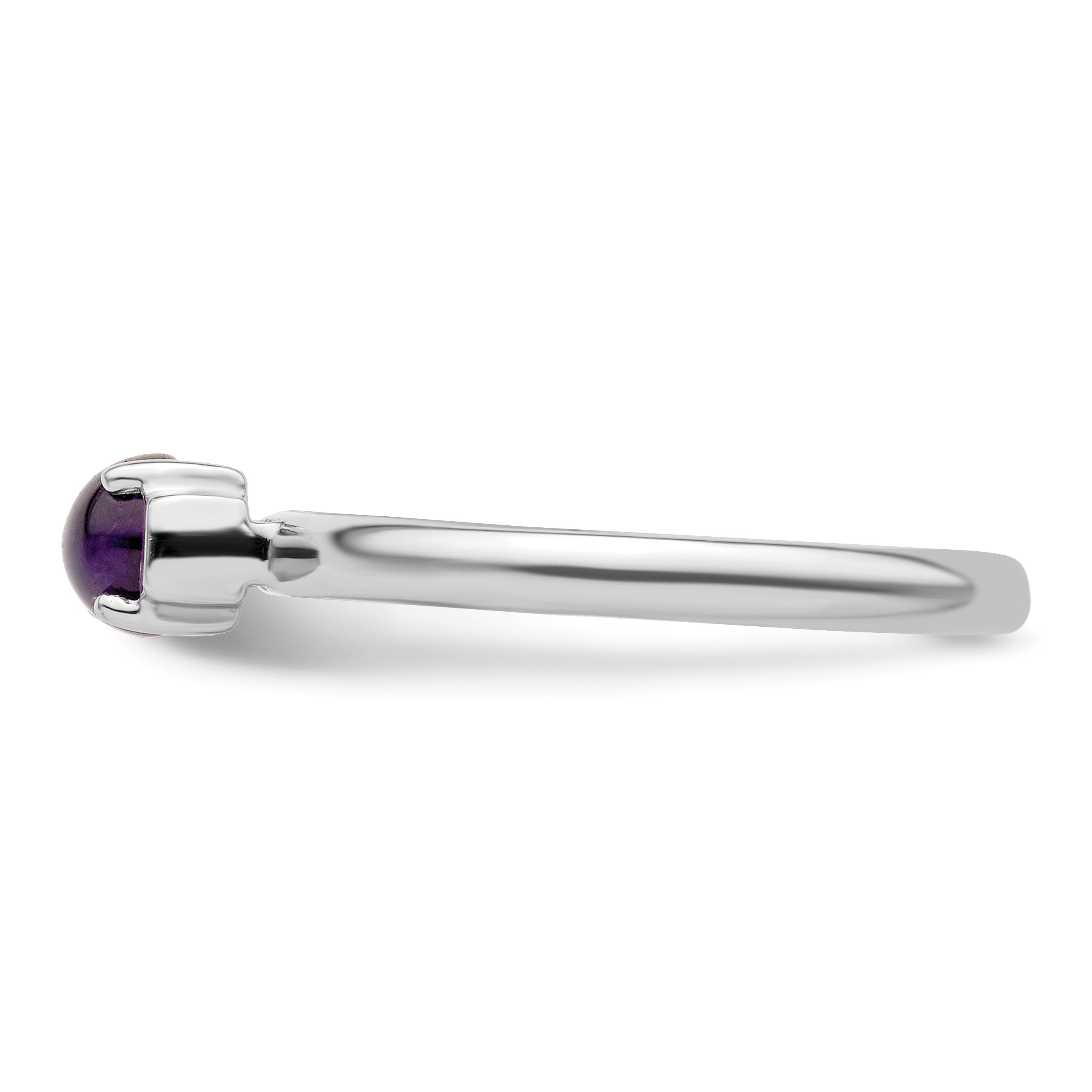Sterlingsilber Stapelbar Expressions Poliert Amethyst Ring
