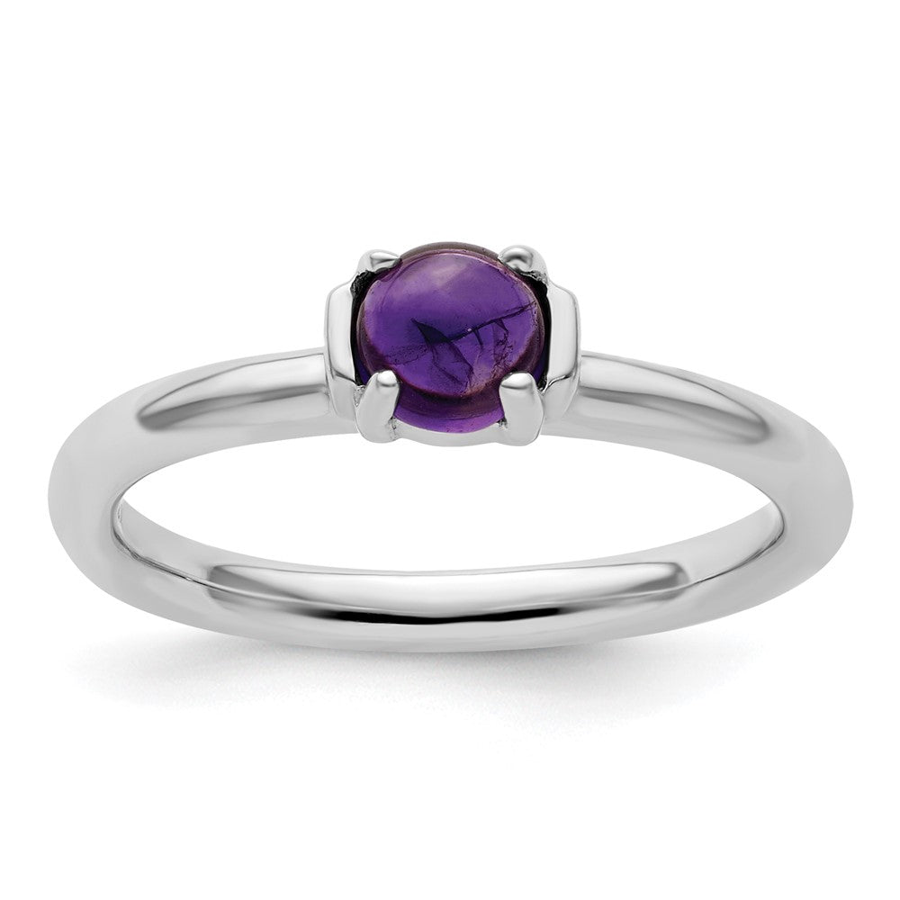 Sterlingsilber Stapelbar Expressions Poliert Amethyst Ring