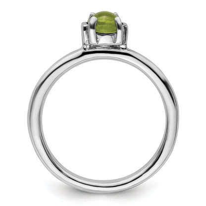 Sterlingsilber Stapelbar Expressions Poliert Peridot Ring