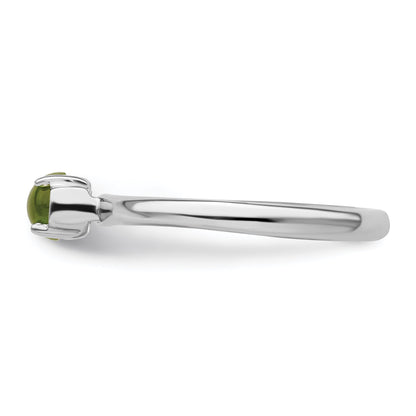 Sterlingsilber Stapelbar Expressions Poliert Peridot Ring