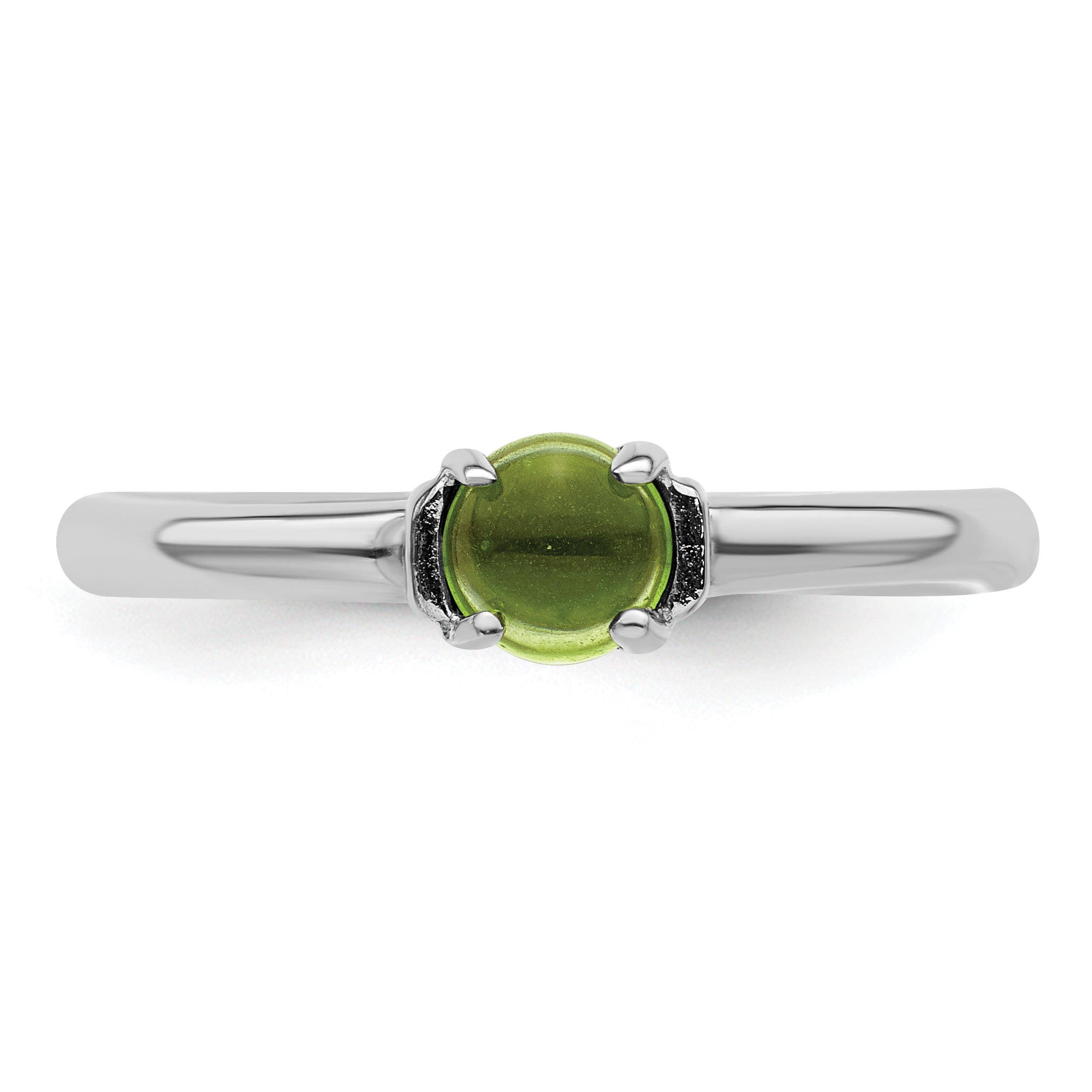 Sterlingsilber Stapelbar Expressions Poliert Peridot Ring
