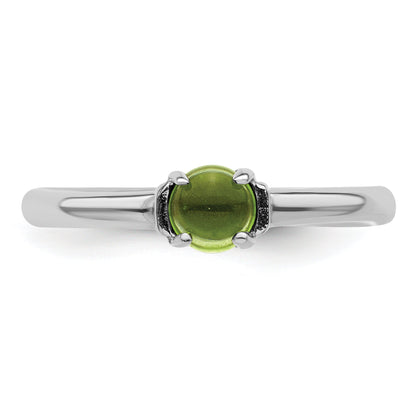Sterlingsilber Stapelbar Expressions Poliert Peridot Ring