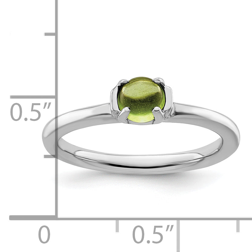 Sterlingsilber Stapelbar Expressions Poliert Peridot Ring