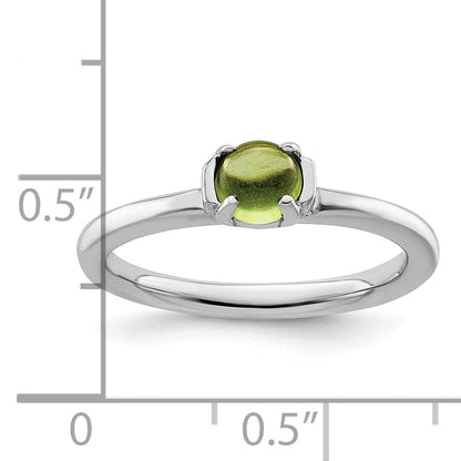 Sterlingsilber Stapelbar Expressions Poliert Peridot Ring
