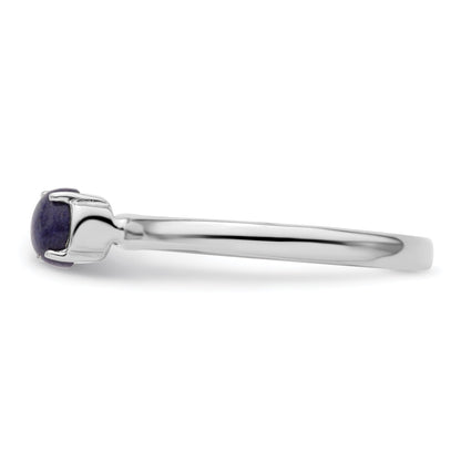 Sterlingsilber Stapelbar Expressions Poliert Blau Lapis Ring