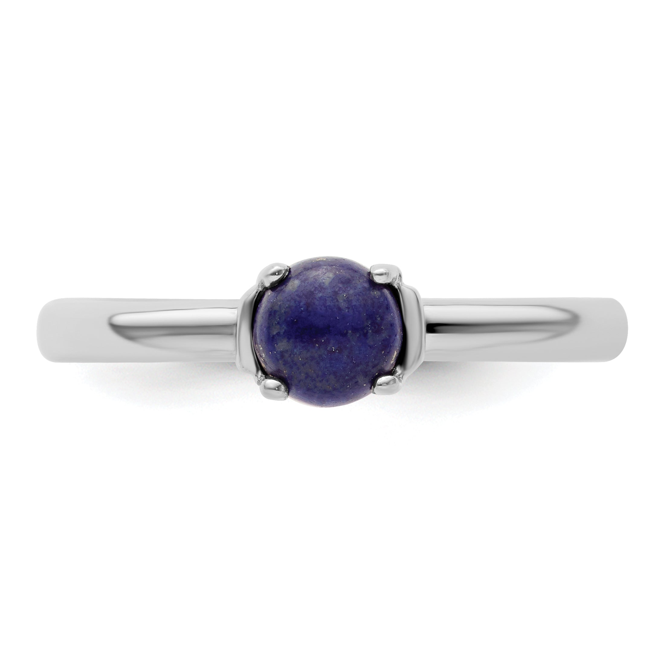 Sterlingsilber Stapelbar Expressions Poliert Blau Lapis Ring