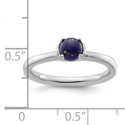 Sterlingsilber Stapelbar Expressions Poliert Blau Lapis Ring